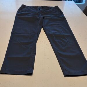 LOFT Charcoal Buttoned Trousers